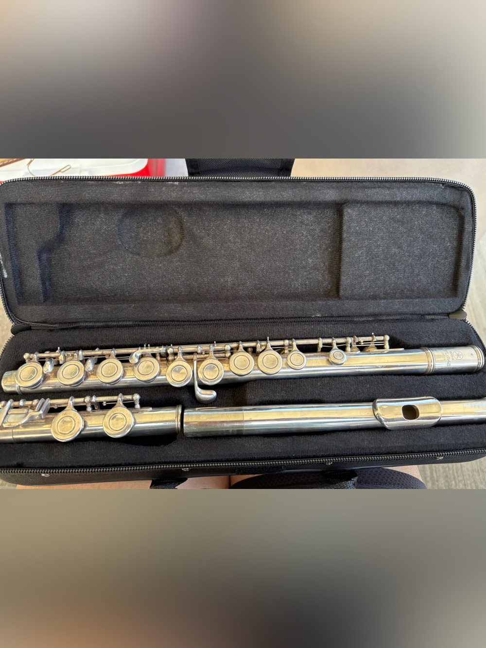 Yamaha YFL-24S Flute, Japan, Silver-Plate, Fair Condition.